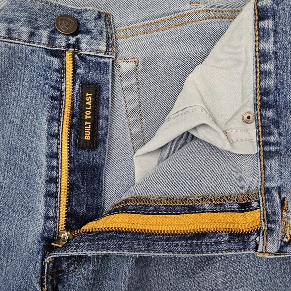 Ariat Rebar M4 Relaxed Bootcut DuraStretch Basic Western Blue Jeans - Picture 8 of 16